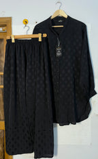Black polka dots self print
