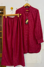 Texture mehroon western length