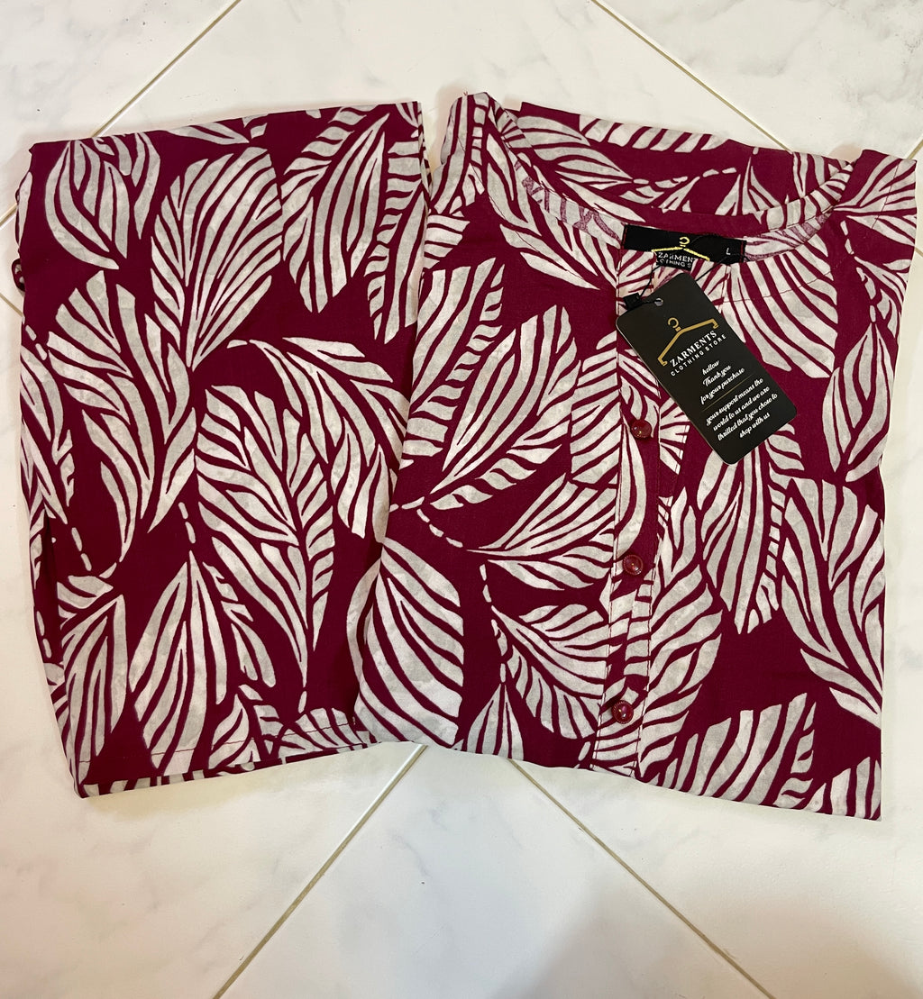 Mehroon leafy