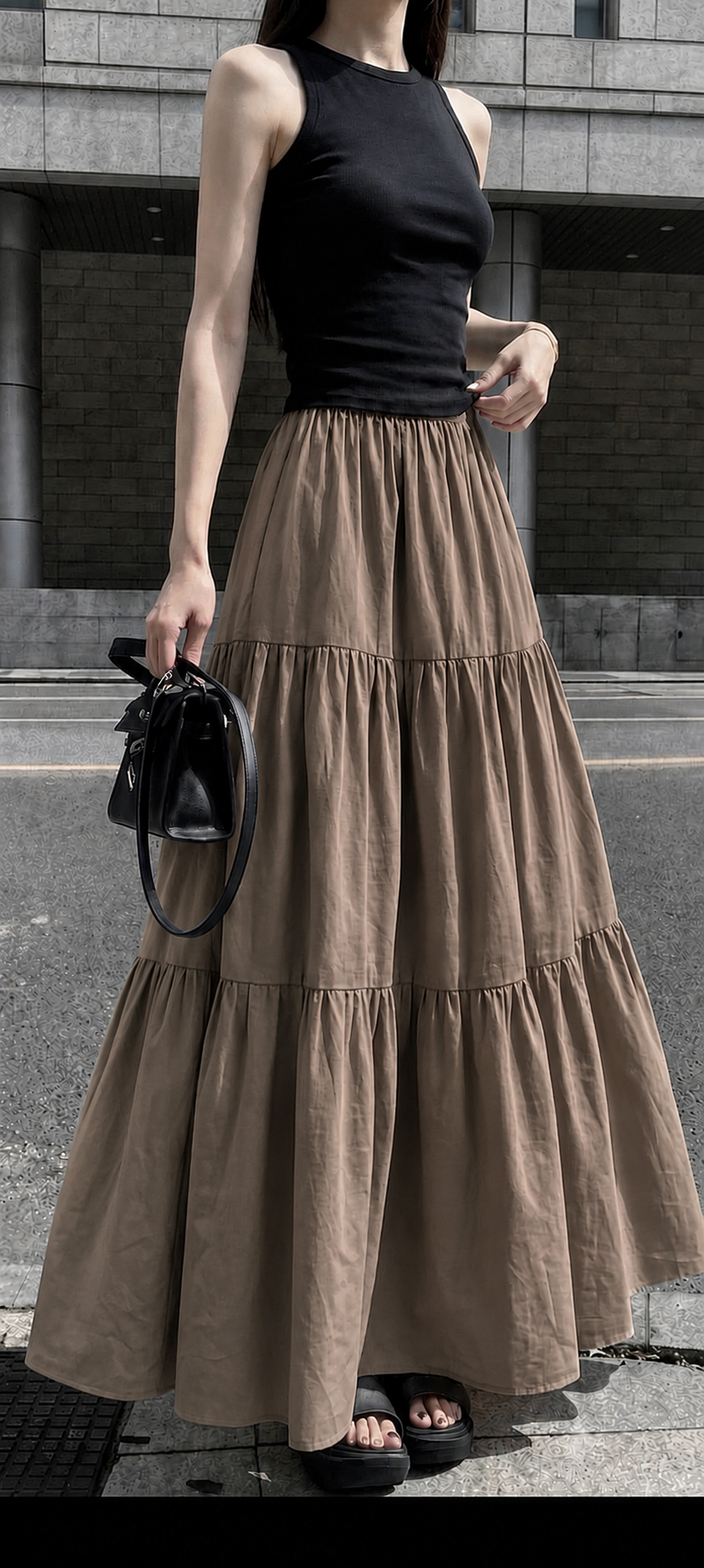 Mocha brown skirt
