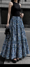Blue ajrak skirt