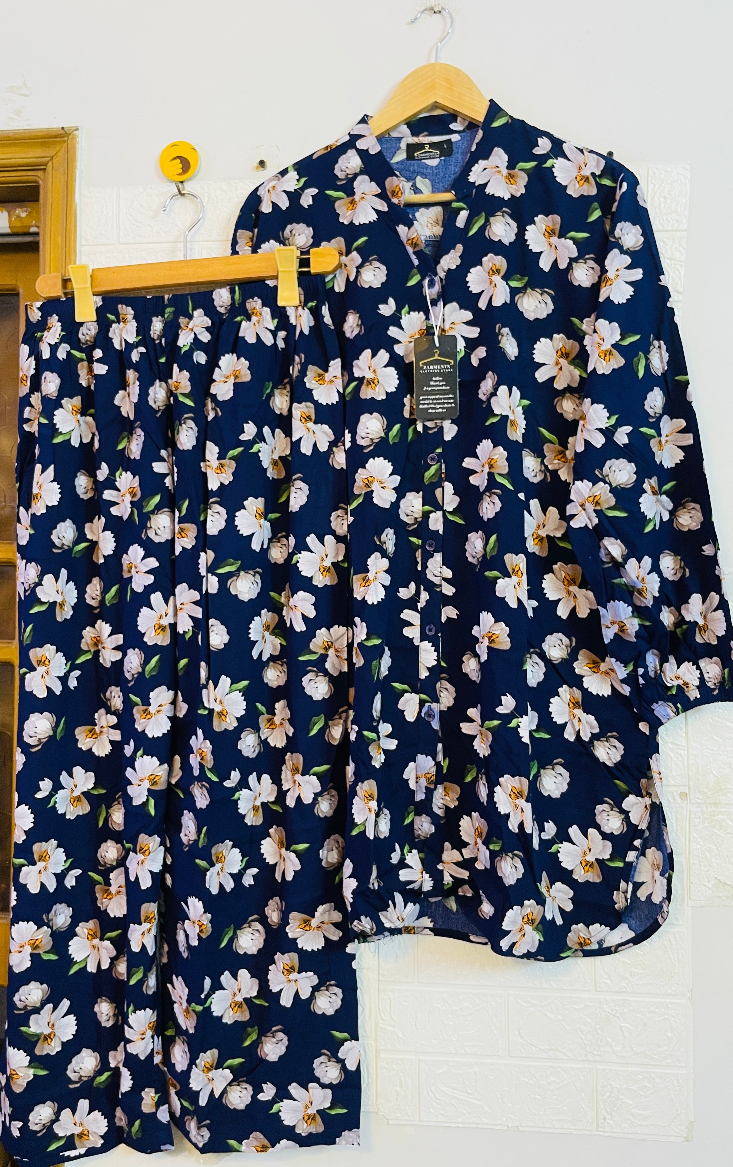 Navy blue flowers