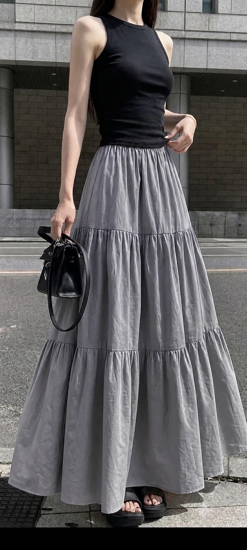 Office grey skirt