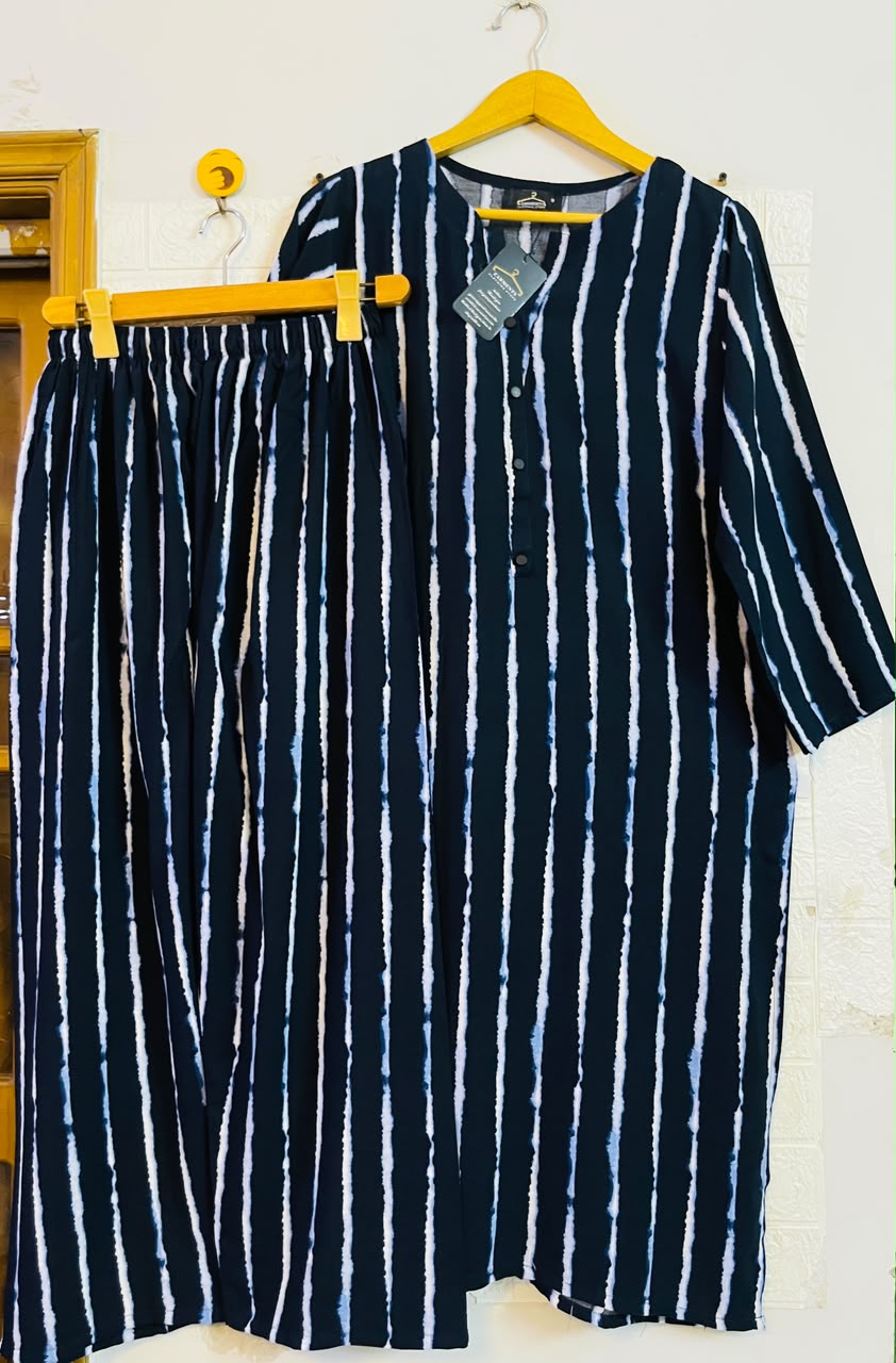 Cinematic navy striped