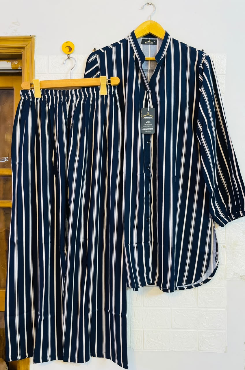 Navy blue stripes