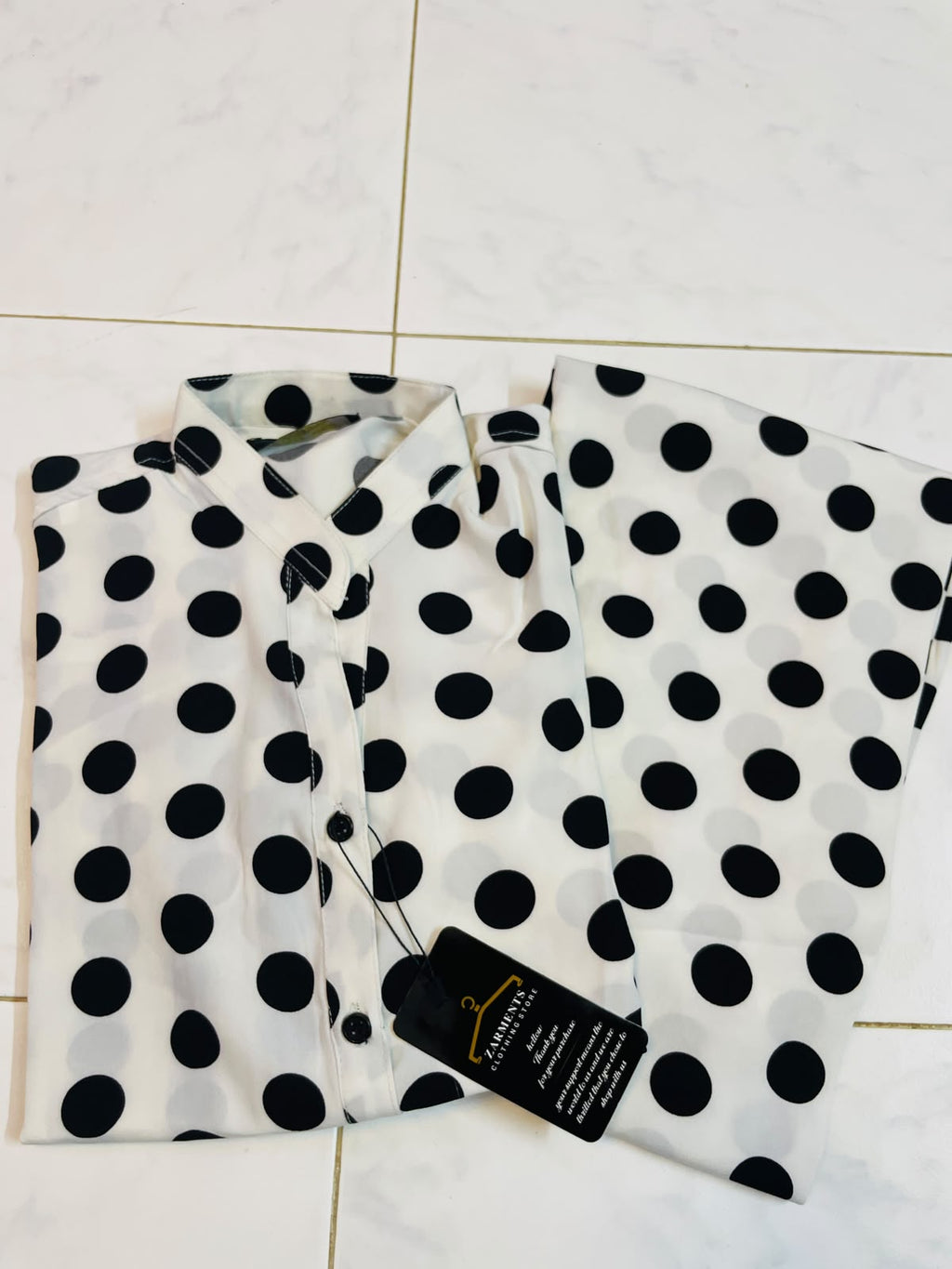 Unique black polka