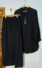 Black Polk dots Georgette