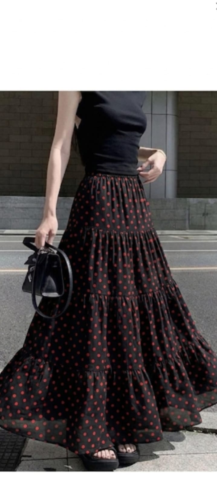RED POLKA DOT SKIRT