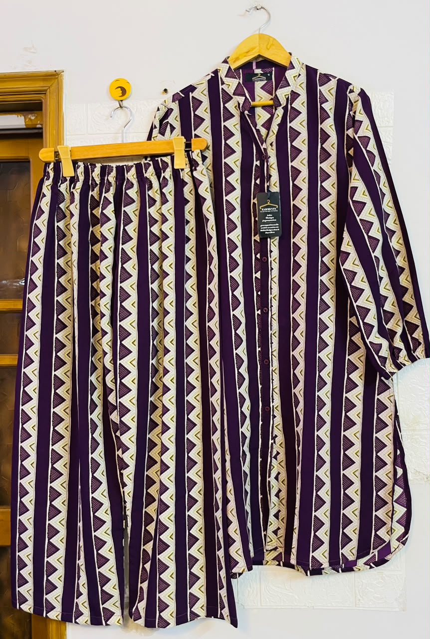 Aztec purple stripes