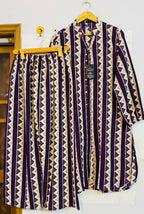 Aztec purple stripes