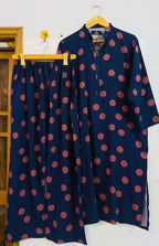 Restocked blue polka (long length)